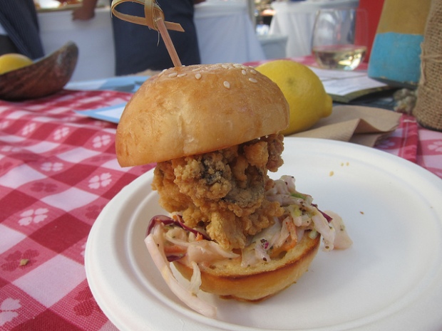 fried oyster slider from Connie & Ted's
